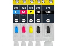کارتریج قابل شارژ جوهرافشان 220-221 کانن Refillable 220-221