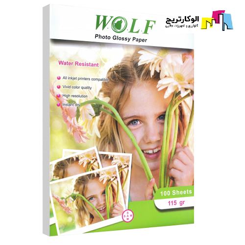کاغذ فتوگلاسه ولف سایز A3 وزن 115 گرم 100 برگ