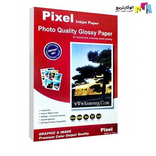 کاغذ فتوگلاسه پیکسل سایز 13x18 وزن 250 گرم 20 برگ