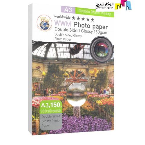 کاغذ سوپر گلاسه دبلیو دبلیو سایز A3 وزن 150 گرم 100 برگ دو طرفه