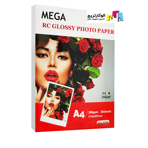 کاغذ فتوگلاسه مگا سایز A4 وزن 260 گرم 20 برگ