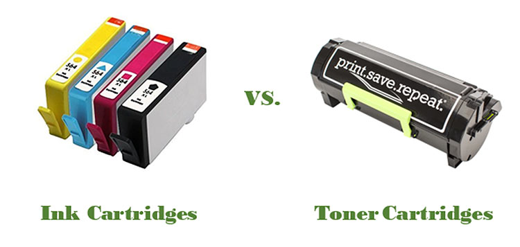 کارتریج جوهرافشان در برابر کارتریج تونر_ عکس استفاده شده در سایت aloocartridge.com